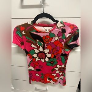 Ted Baker stretchy SUMMER/spring top Size XS or Size 1